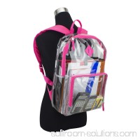 Eastsport Multi-Purpose Clear Backpack with Front Pocket, Adjustable Straps and Lash Tab   567669647